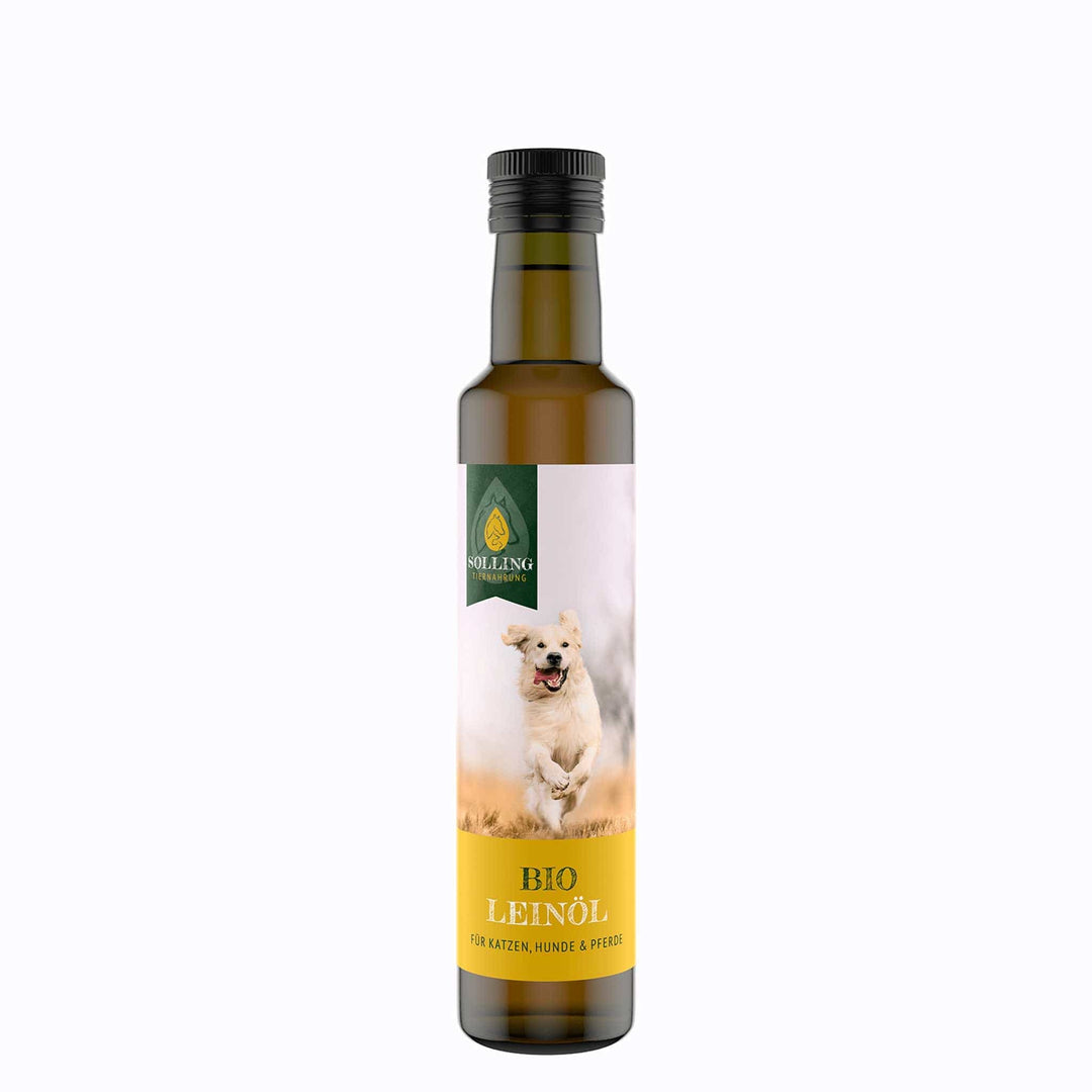 Biologisches Leinöl für Katzen, Hunde und Pferde von der Ölmühle Solling I www.bio-vivo.ch