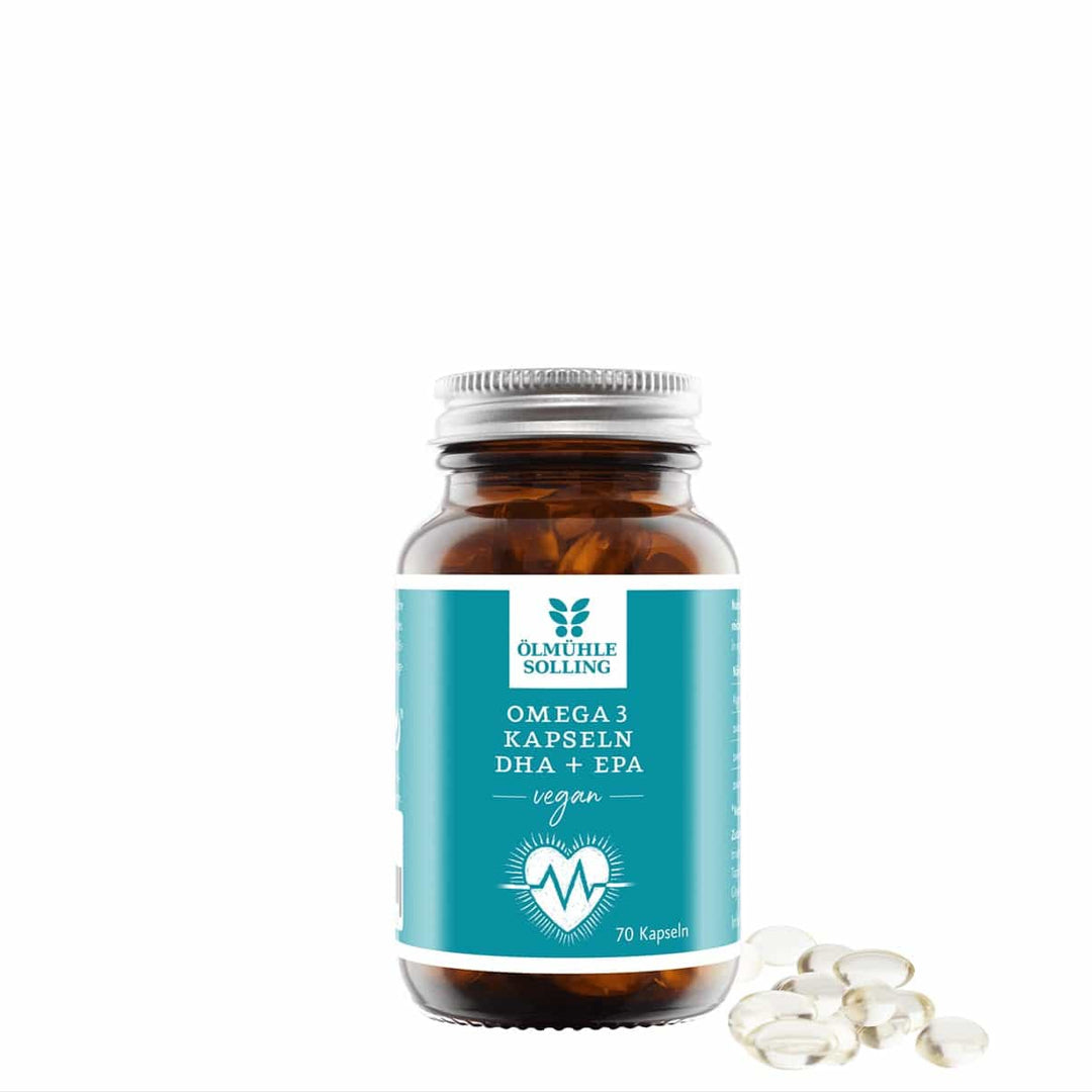 Omega 3 Kapseln der Ölmühle Solling mit DHA + EPA